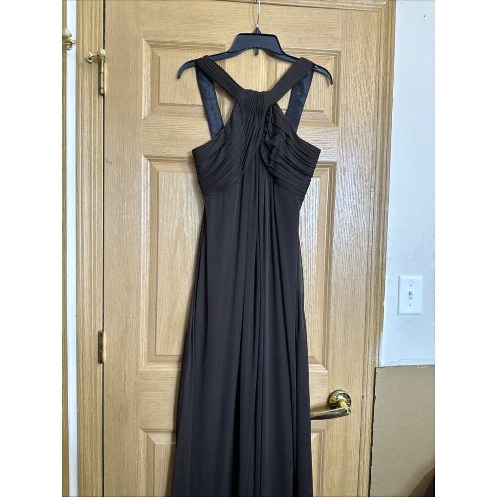 Alex Evenings Womens Brown Chiffon Formal Gown Size 8 - Picture 5 of 10
